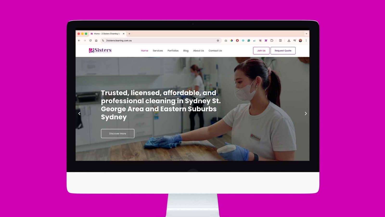 2 Sisters Cleaning – Website Design & Digital Presence Enhancement